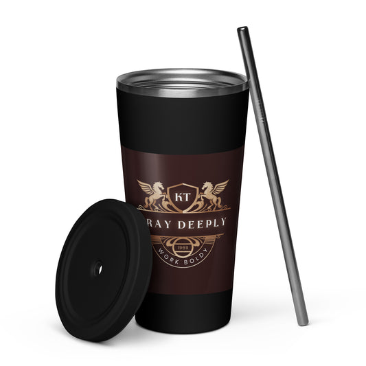 Insulated Tumbler with Straw